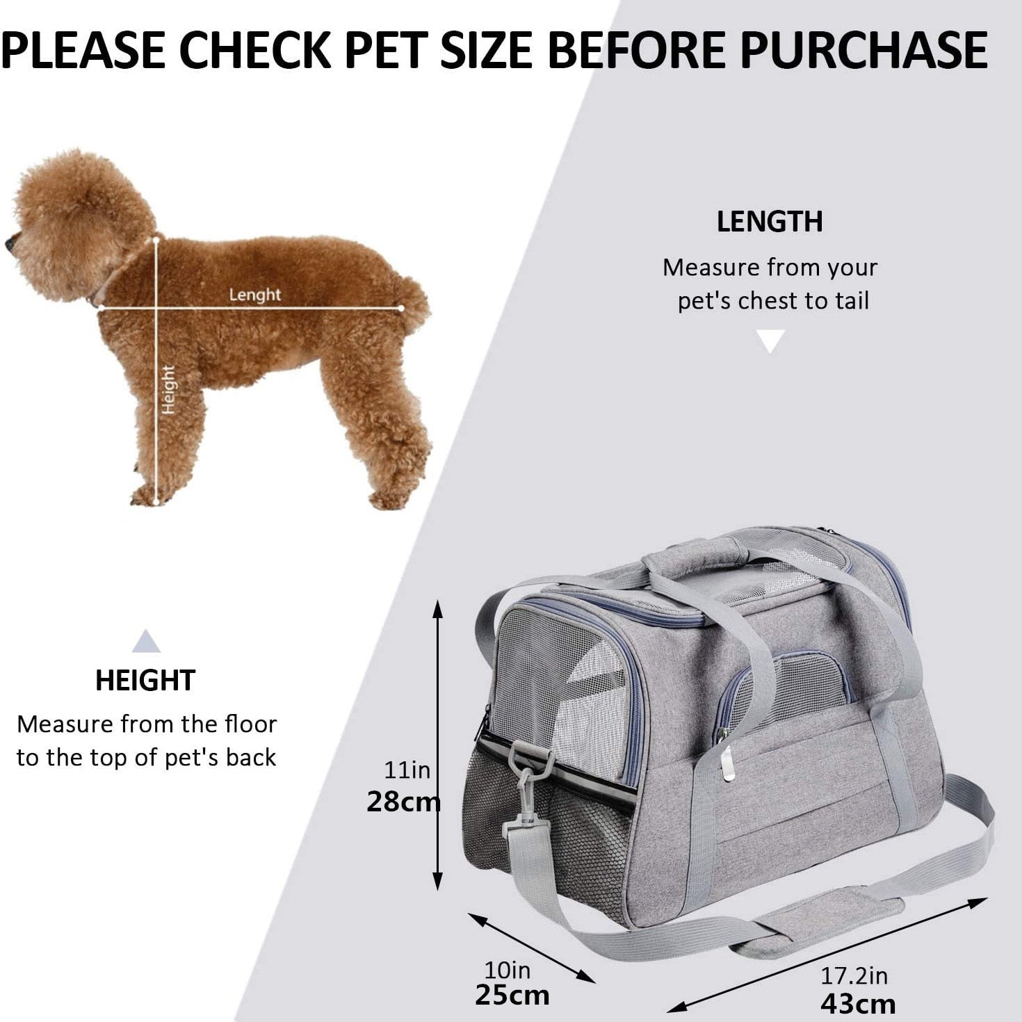 Pet Carrier (Zippers)